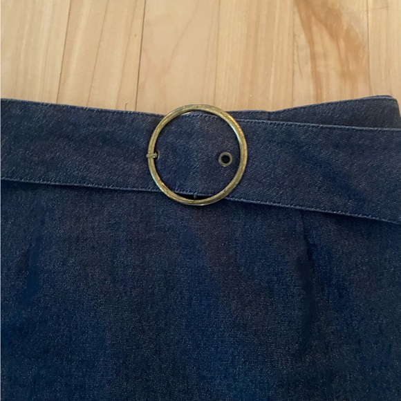 Y2K Denim Skirt with Belt Detail - Picture 2 of 4